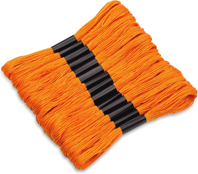 Dercuy 14 Skeins Embroidery Floss, 8m Orange Embroidery Thread, Cross Stitch for DIY Making, Embroidery Crafts - Image 1